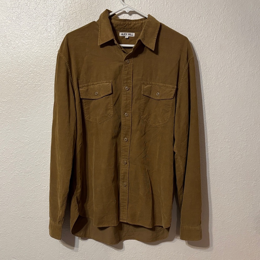 Alex Mill Fine Wale Corduroy Button Down Shirt Large